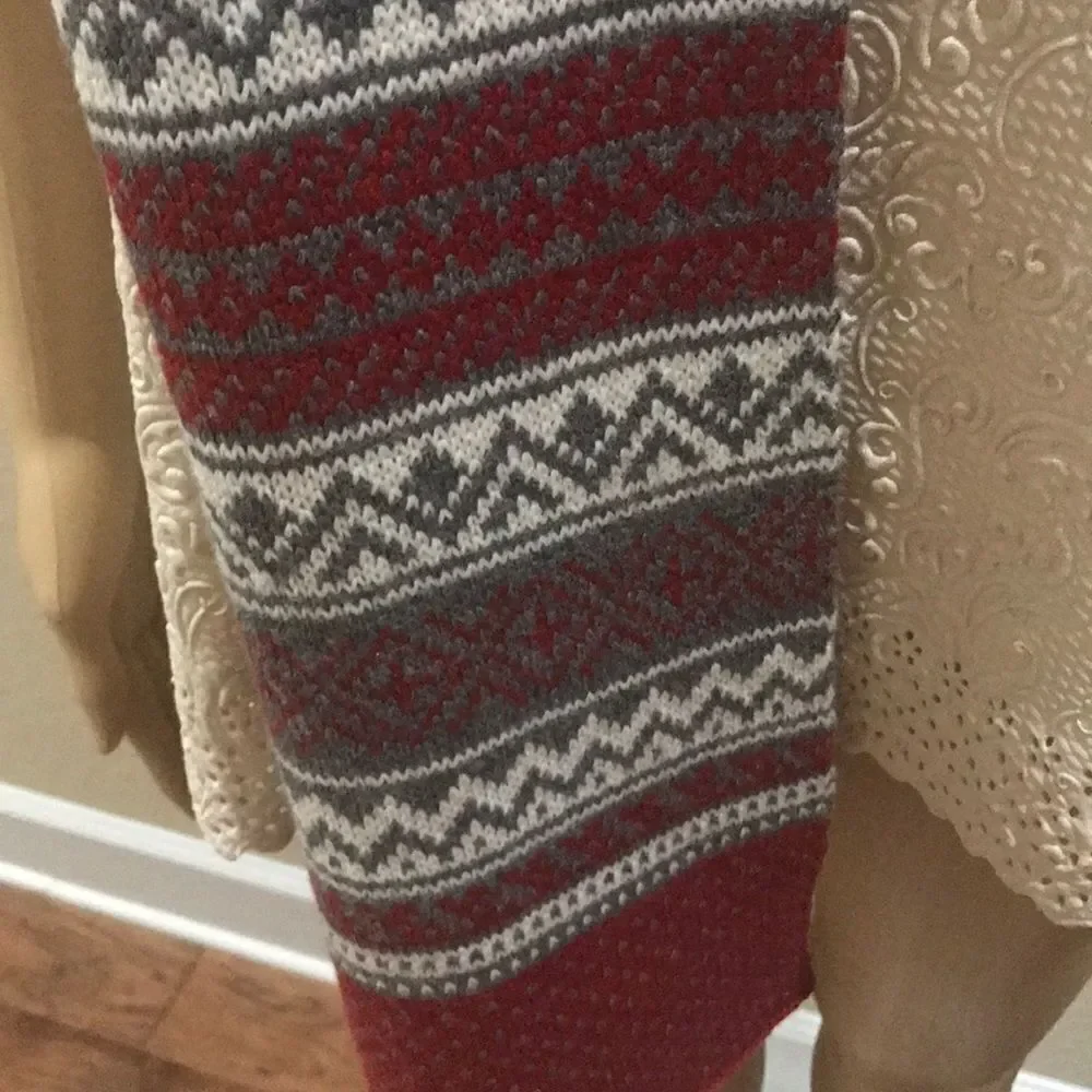 Banana Republic Red Gray Scarf‎